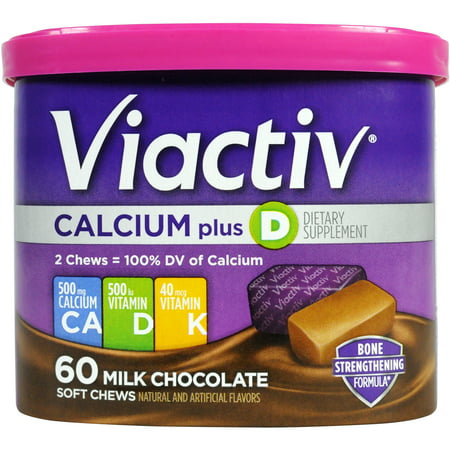 Viactiv Calcium Chews Milk Chocolate, 60 ct (Best Calcium Syrup For Child)