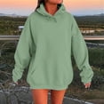thumbnail image 2 of Lmnyox Oversized Hoodies for Women Solid Fashion Long Sleeve Drawstring Sweatshirts with Pocket Casual Pullover, 2 of 9