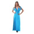 thumbnail image 4 of 24/7 Comfort Apparel Women's Faux Wrap Maxi Dress, 4 of 5