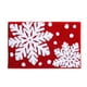 thumbnail image 2 of Alfombra de poliéster con adornos navideños, alfombra de piso con copos de nieve en forma especial, alfombra roja navideña para la entrada del baño, alfombra antideslizante absorbente de agua, decorac, 2 of 7
