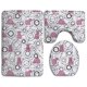thumbnail image 1 of ABPHQTO Arte De Gato Gracioso Juego de alfombras de baño de 3 piezas Alfombra de baño Alfombra de contorno y tapa de inodoro ABPHQTO Cont-CHAPPLE-29788, 1 of 2