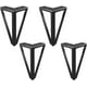 thumbnail image 1 of Paquete de 4 patas de repuesto de metal negro de 15 cm para muebles, armarios, camas, sillas, guardarropas y sofás, 15 cm, negro claro, 1 of 6
