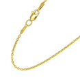 thumbnail image 3 of JewelStop 14k Yellow Gold 1.5mm Forsantina Chain Necklace 18", 3 of 4