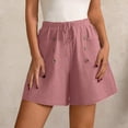 thumbnail image 4 of FNFYFH Clearance Womens Running Loose Fit Solid Color Summer Athletic Shorts Quick Dry Training Shorts，Pink, 4 of 6