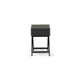 thumbnail image 2 of HANE11 Hamilton Square Night Stand End Table with Drawer in Black Finish, 2 of 3
