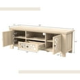 thumbnail image 2 of Gymax 55'' Retro TV Stand Media Entertainment Center w/ Mirror Doors & Drawer Natural, 2 of 10