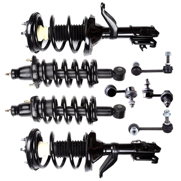 ECCPP Front and Rear pair Strut Spring Assembly Stabilizer Bar Link Fits 2002-2006 for Honda CR-V replace for 171380L 171380R 172143 172144 K80369 K80370