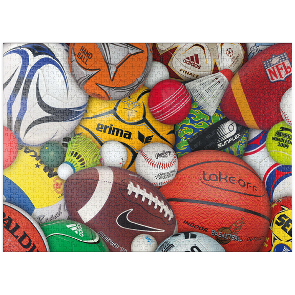 MyPuzzle - Piatnik: Sports / Balls - Premium 1000 Piece Jigsaw Puzzle for Adults