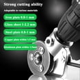 thumbnail image 4 of Titanium Drill Nibbler Sheet Metal Cutting Tool, Sheet Metal Cutter, Electric Drill Plate Cutter Attachment for Iron, White Sheet, Steel, Copper, Aluminum (2Pcs), 4 of 8