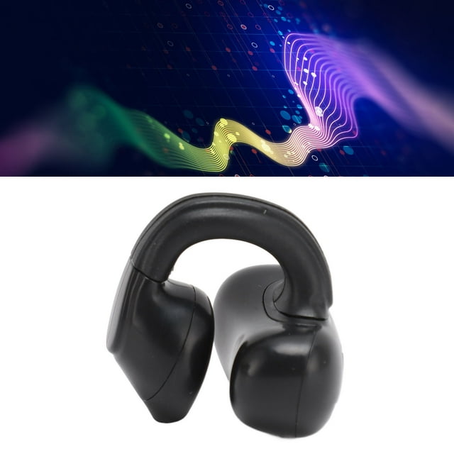 Bluetooth5.3, Bone Conduction Clip On Headphone Earphone with Long Battery Life, Excellent Sound Quality, for Sports Workout