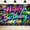 B01purplegreen, variant on Neon Birthday Backdrop Graffiti Brick Wall Funny Colorful Painting Happy Birthday Background Women Men Birthday Party Decorations Banner Photo Booth Props