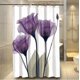 thumbnail image 2 of Purple Flower Shower Curtain For Bathroom, Floral Bathroom Set 12pcs Hooks ( 72' W By 72' L), 2 of 4
