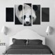 thumbnail image 3 of Cuadro decorativo para Sala, Comedor y Recamara, Blanco y Negro, Oso Panda, Animales, minimalista, moderno, elegante, juego de 5 piezas, 3 of 3