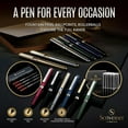 thumbnail image 6 of Scriveiner Deep Crimson Red Fountain Pen - Stunning Luxury Pen with Chrome Finish, Schmidt Nib (Medium), Best Pen Gift Set for Men & Women, Professional, Executive, Office, Nice Pens, 6 of 9