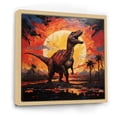 thumbnail image 2 of Designart "Dinosaur Sunset in Red and Yellow III" Animals Framed Wall Art - Red Dinosaur Bedroom Framed Canvas Wall Art, 2 of 6