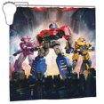 thumbnail image 6 of Shower Curtain Cartoon Art Bath Shower Curtains with 12 Hooks, Waterproof Washable Polyester Bathroom Home Decor Set 72x72 Inch, Iron, 6 of 8