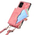 thumbnail image 3 of for Samsung Galaxy A51 5G Wallet Case, Crossbody Phone Purse with Card Holder for Women, Zipper PU Leather Carrying Cover Gift with Shoulder Strap Kickstand Anti-drop for A51 5G - Pink, 3 of 8