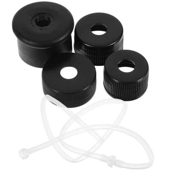 NICEXMAS 1Set Under Counter Soap Dispenser Extension Tube Kit Black Plastic Flexible Hose for Sink Cleaning