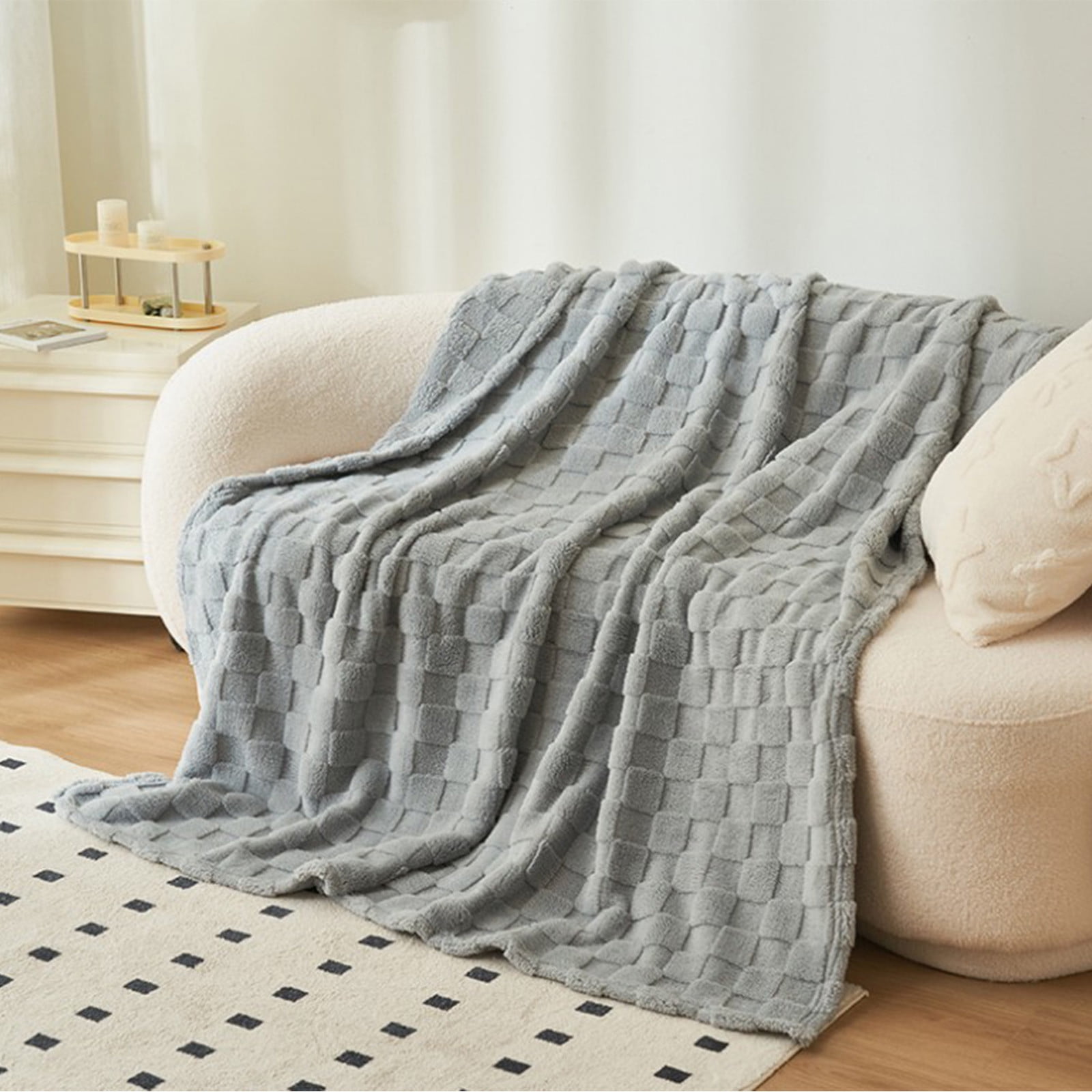 100% Cotton Thermal Blanket, Breathable Bed Blanket Twin Size, Soft Waffle Blanket, Twin Blanket, All Season Cotton Blanket, Soft Lightweight Breathable Bed Blanket Throw