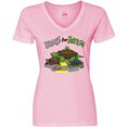thumbnail image 3 of Inktastic Brake for Turtles- Turtle Crossing Women's V-Neck T-Shirt, 3 of 5