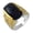 Gold, variant on Black Onyx Gemstone Ring