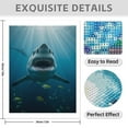 thumbnail image 3 of Diamond Art Kit for Adults, Shark Underwater Majestic Scene Diamond Painting for Adults Beginners, 5D DIY Diamond Art Painting Kits, Colorful Diamond Painting Craft for Home Decor 12x16, 3 of 7