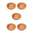 thumbnail image 1 of Thinsony Wicker Woven Round Snack Fruit Bowl Rattan Food Organizer Tray 25x5cm 5Set, 1 of 6