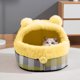thumbnail image 5 of Cama para gatos de interior | Casa de gato plegable Cueva con alfombrilla de cojín de doble cara extraíble | Muebles para mascotas suaves y acogedores para gatos grandes y perros pequeños | Lavable, 5 of 6