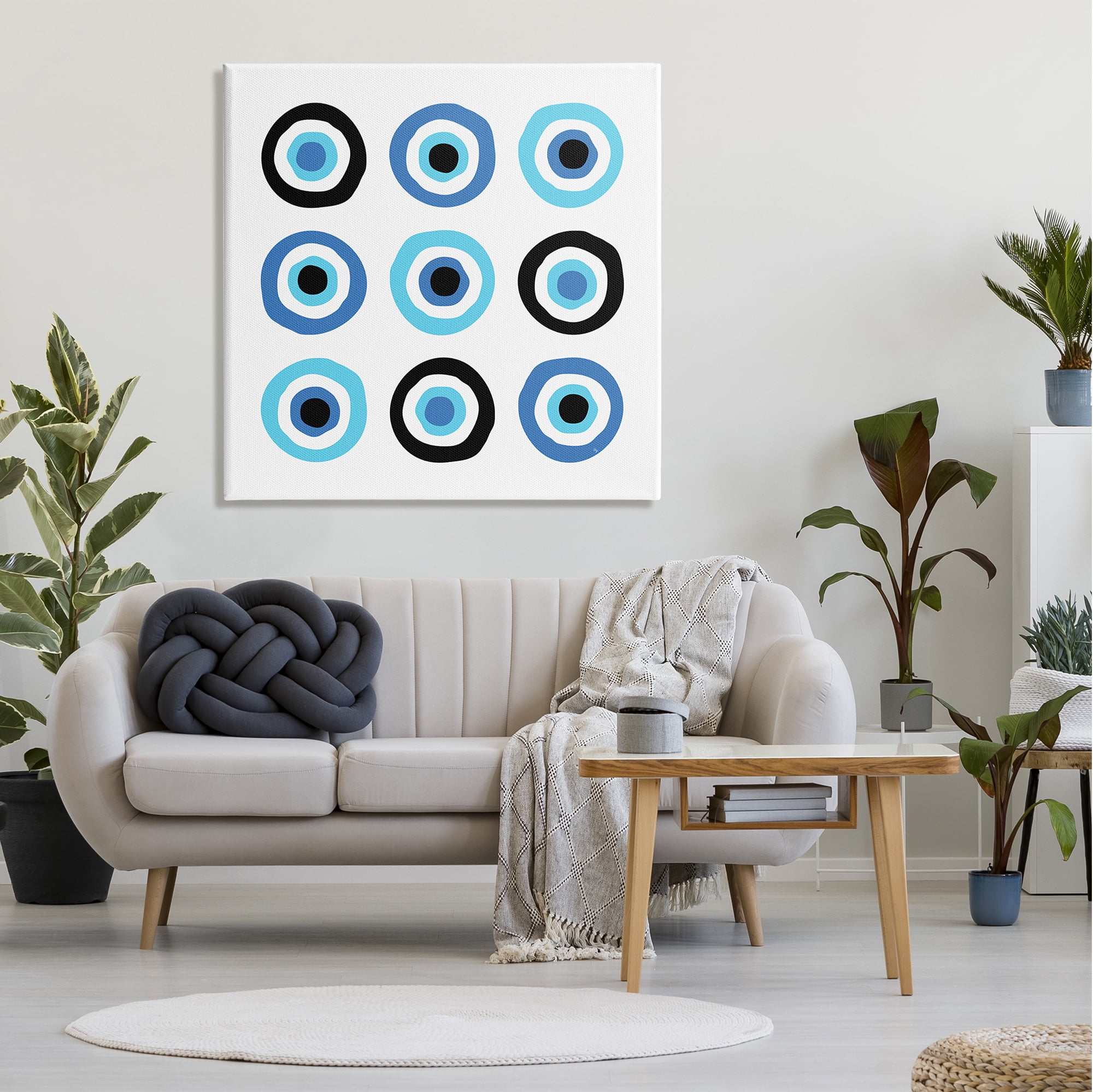 Stupell Industries Traditional Art Deco Evil Eyes Symbolic Spiral Amulets,36 x 36, Design by Martina Pavlova