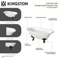 thumbnail image 6 of Aqua Eden VCTND603119NC0 60-Inch Cast Iron Oval Double Ended Clawfoot Tub (No Faucet Drillings) in White/Matte Black, 6 of 7