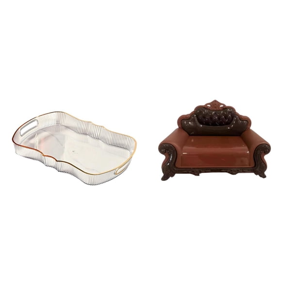 Bandeja de almacenamiento,Bandeja rectangular para servir,bandeja para postres y frutas de cocina,Bandeja decorativa organizadora multifunción para el hogar,Sofá en miniatura para