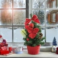 thumbnail image 4 of Christmas Ornaments 2025,Tabletop Christmas Tree with Ornaments, Artificial Christmas Tree for Home Office Indoor Bedroom Holiday Decorations, Decorated with Balls,Bows and Pine Cones (1PC-Red), 4 of 6