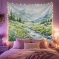 thumbnail image 2 of Mountain Lake Painting with Valley Pale Cloud Streaked, Mystical Fantasy for Space Lovers, Galaxy Room Decor, Mother'S Day Gift, Tapestry Wall Hanging for Bedroom and Dorm, 2 of 7