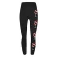 thumbnail image 3 of Christmas Leggings for Women Full Length Stretch High Waist Leggings Xmas Hat Red Wine Glass Graphic Gym Yoga Pants, 3 of 5