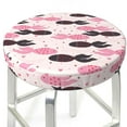 thumbnail image 3 of Gukieu pink fish hearts Print Round Chair Cover, Dust-proof and Non-slip Bar Chair Protective Cover, Suitable for Bars, Restaurants, Offices-12 inch, 3 of 7