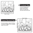thumbnail image 4 of Adhesivos de pared con diseño de conejo de pascua autoadhesivos en blanco y negro, 4 of 4