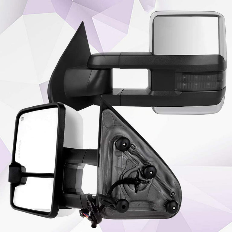 SCITOO Towing Mirrors Tow Mirrors Chrome Truck Mirrors fit for