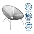 thumbnail image 2 of CosmoLiving par Cosmopolitan Avo Chaises Longues TG Modernes (2) en Noir/blanc/gris, 2 of 7