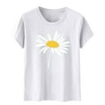 thumbnail image 4 of Xdegoge T Shirts for Women Graphic Under 10 Short Sleeve Crewneck Shirts Floral Summer Casual Tops Tunic Loose Fit Tees Soft Comfy Blouses Purchase History Tracking My Recent Order, 4 of 5