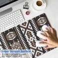 thumbnail image 4 of Long Mouse Pads for Desk,Brown Triangular Geometric Pattern Desk Mats on Top Of Desks, Desk Mouse Pad Extra Large with 3mm Non-Slip Base and Stitched Edge for Gaming,Office,Work,Home 35.4"x15.7", 4 of 6