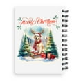thumbnail image 2 of Merry Christmas Santa Reindeer Antlers Golden Retriever Sleigh Xmas Winter Holiday Spiral Bound Journal Goldens Dog Lover Gifts Idea 5x7in Spiral Notebook - 00023, 2 of 5