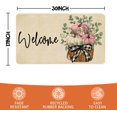 thumbnail image 3 of Fall Door Mat Outside,Pumpkin Eucalyptus Welcome Mat for Front Door,Thanksgiving Autumn Indoor Outdoor Non-Slip Rugs,Fall Doormat for Farmhouse Home Porch Decorations (Pink 30" x 17"), 3 of 6