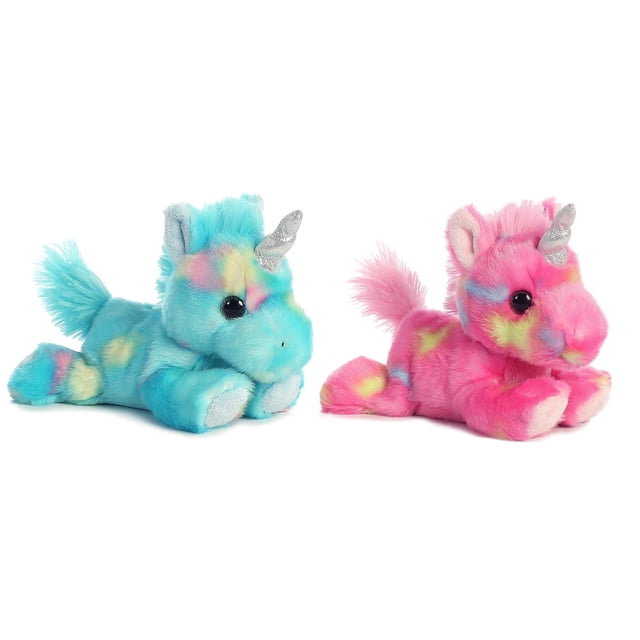 Puf de peluche con forma de animal Aurora Bundle, arándano, ondulado y rollo de gelatina, unicornio