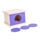 thumbnail image 5 of Caja de madera para objetos de permanencia, entrenamiento de coordinación, color, juguete cognitivo, color para niños púrpura, 5 of 9