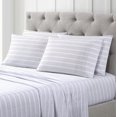 thumbnail image 1 of Nicole Miller Studio 6 piece Owen Printed Sheet Set, Bonus Pillowcases, Stripe, 1 of 2