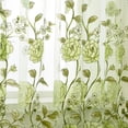 thumbnail image 2 of Cortina Deco de gasa con impresión offset translúcida para salón cocina (verde) JShteea  Libre de BPA, 2 of 6