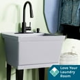 thumbnail image 3 of Tehila Grey 19 Gallon Utility Sink with Black High-Arc Faucet, 3 of 10
