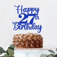 thumbnail image 4 of Cake Topper Kaoenla Feliz 27.º Cumpleaños Azul con Brillo, 4 of 8