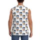 thumbnail image 4 of Balery Coffee To Go Pattern Camisetas sin mangas para hombre, absorbe la humedad y protege contra el mal olor.-Small, 4 of 7