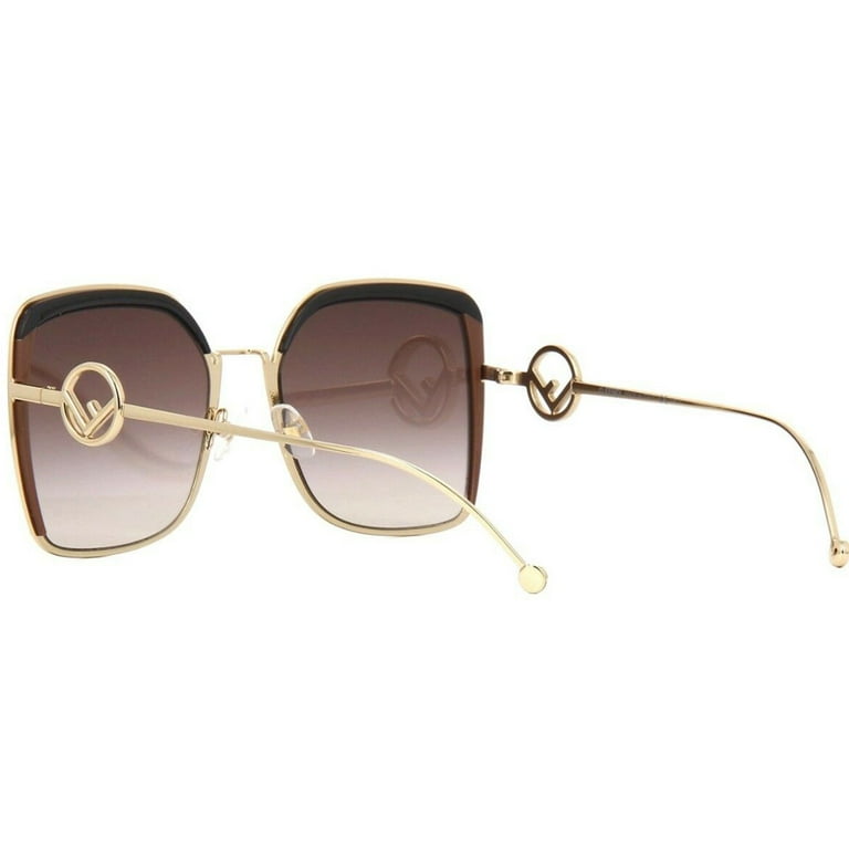 FENDI Ff 0294/S 09Q JL Sunglasses Gold Frame Brown Lenses